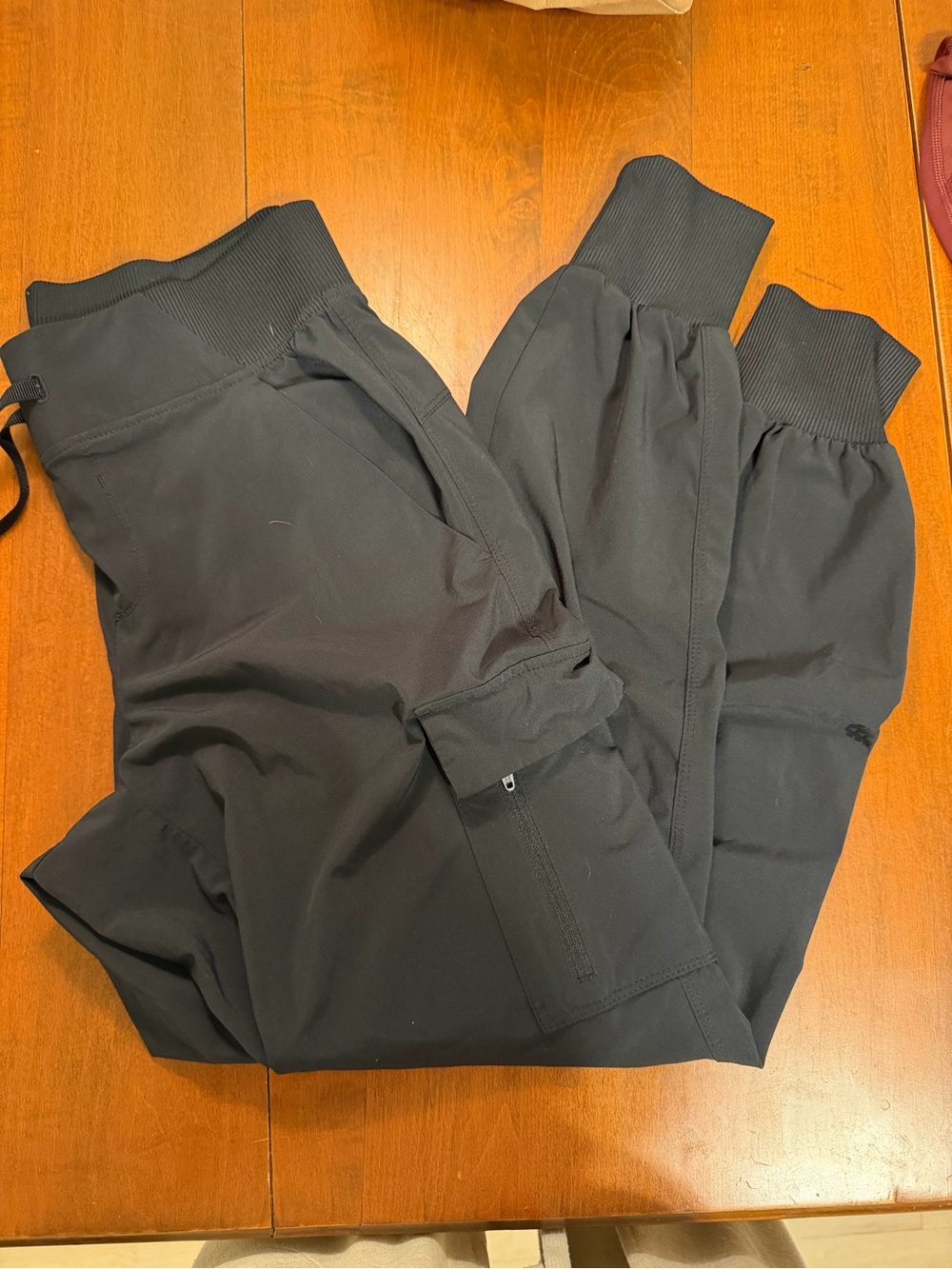 all in motion Black Ribbed-Waist Jogger Pants